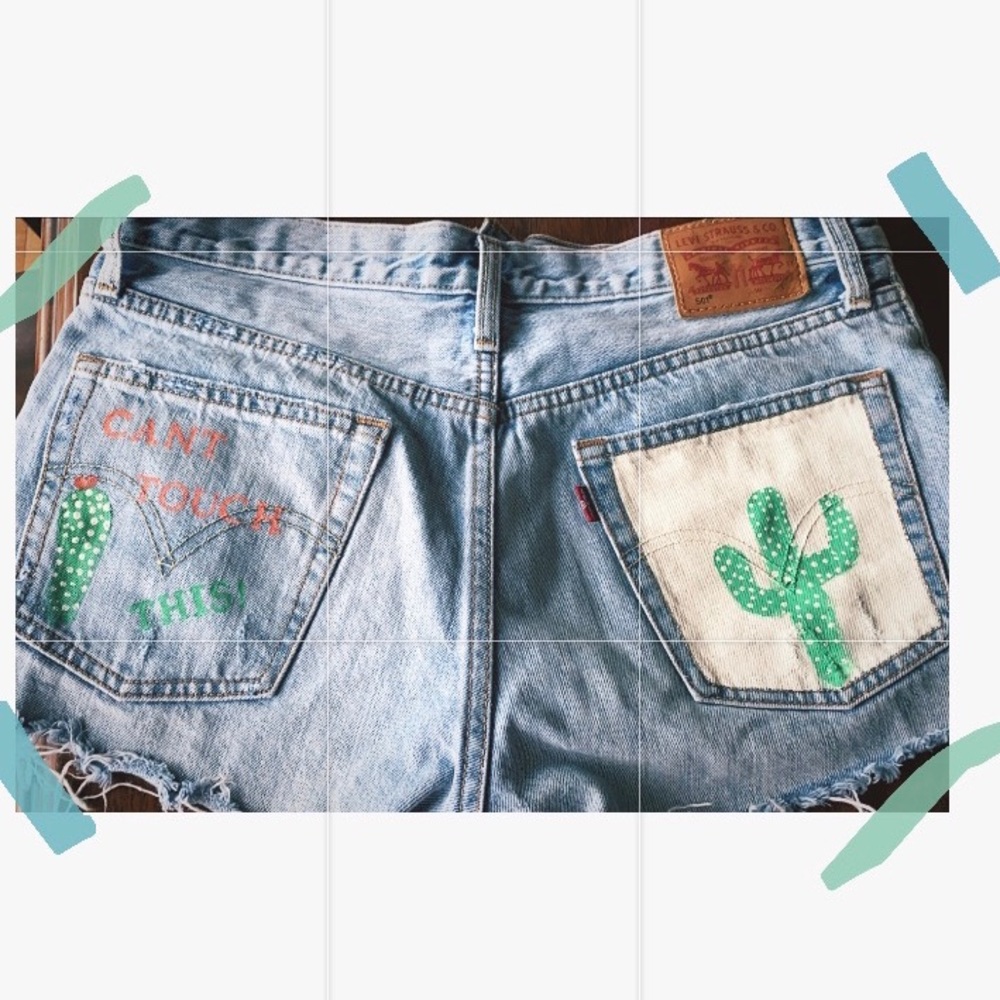 Painted denim